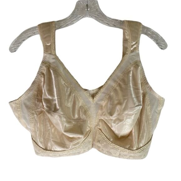 Playtex Bra Women's Natural Beige 4693 18 Hour Comfort Wireless Full Coverage - Picture 1 of 16